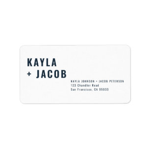 Modern + Minimalist Wedding Address Label