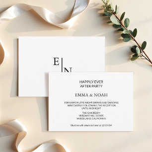 Modern Minimalist Wedding After Party Invitation