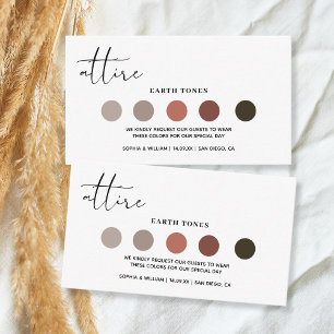 Modern Minimalist Wedding Attire Dress Code Cards