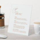 Modern Minimalist Wedding Bar Menu