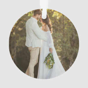 Modern Minimalist Wedding Calendar save the date Ornament