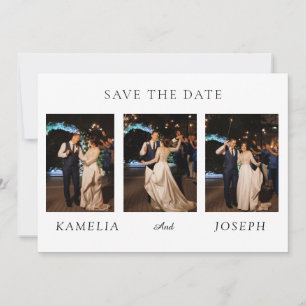 Modern Minimalist Wedding Collage Elegant Script Invitation