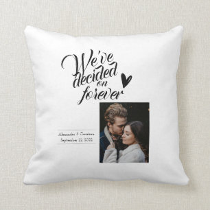 Modern minimalist wedding couple  cushion