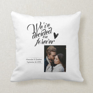 Modern minimalist wedding couple  cushion
