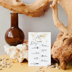 Modern Minimalist wedding day  Events Timeline  Programme