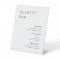 Modern Minimalist Wedding Dessert Bar Menu