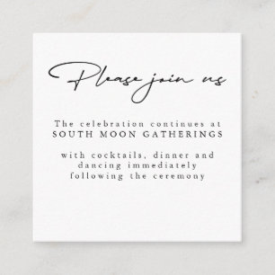 Modern Minimalist Wedding Details Cards