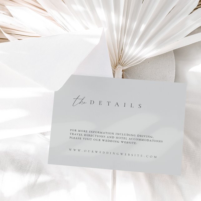 Modern Minimalist Wedding Details Enclosure Card (Creator Uploaded)