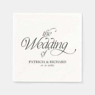 Modern Minimalist Wedding Elegant  Napkin