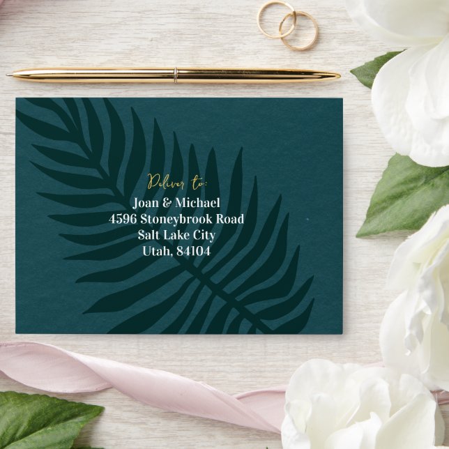 Modern Minimalist Wedding Envelope Pre-addressed (Wedding)