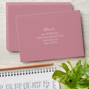 Modern Minimalist Wedding Envelope Pre-addressed