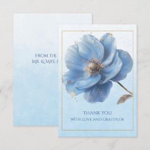 Modern Minimalist Wedding Flat Thank You Card