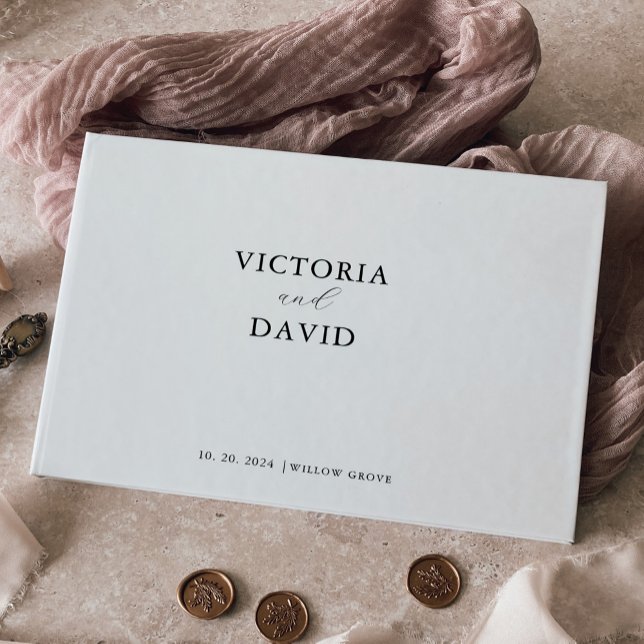 Modern Minimalist Wedding Gold Foil Guestbook (Creator Uploaded)