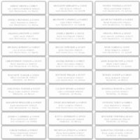 Modern Minimalist Wedding Guest Names Address