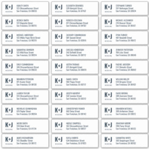 Modern + Minimalist Wedding Guest Names Address