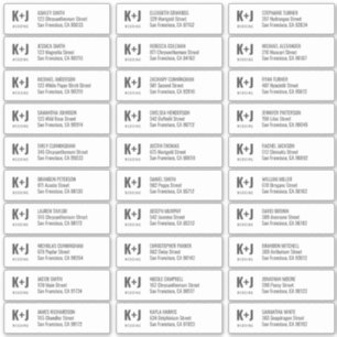 Modern + Minimalist Wedding Guest Names Address