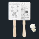 Modern Minimalist Wedding Infographic Program Hand Fan<br><div class="desc">Add a touch of elegance and organisation to your wedding day with our beautifully designed Wedding Program Infographic. This modern and stylish infographic outlines all the essential details of your big day in a clear, easy-to-read format that guests will love. Featuring icons and visuals to represent key moments like the...</div>
