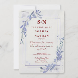 Modern Minimalist Wedding Invitation