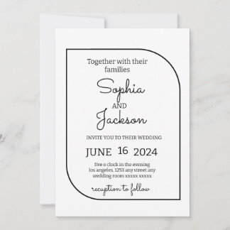 Modern Minimalist Wedding Invitation