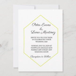Modern Minimalist Wedding Invitation