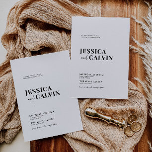 Modern Minimalist Wedding Invitation