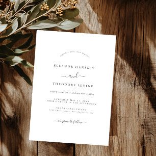 Modern Minimalist Wedding   Invitation