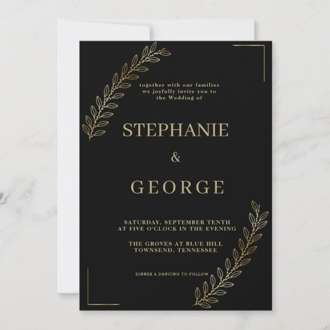 Modern & Minimalist  wedding  Invitation (Front)