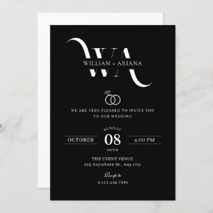 Modern minimalist wedding Invitation