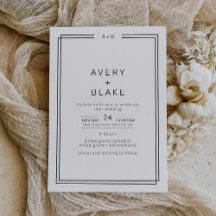 Modern Minimalist Wedding Invitation / AVERY Suite