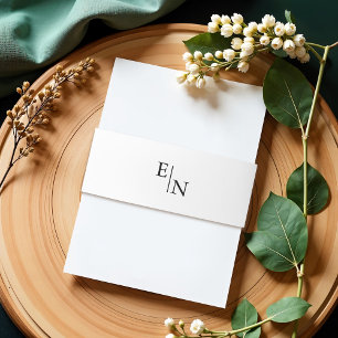 Modern Minimalist Wedding Invitation Belly Band
