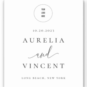 Modern Minimalist Wedding Label