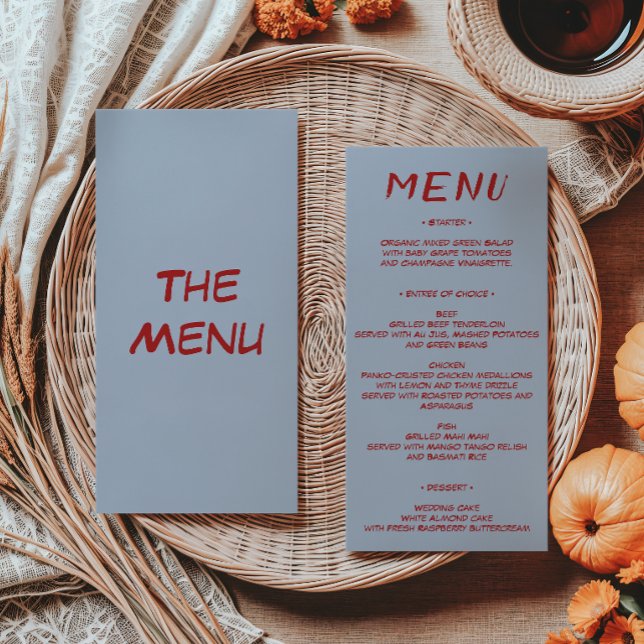 Modern Minimalist Wedding Menu (Creator Uploaded)