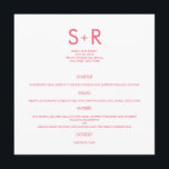 Modern Minimalist Wedding Menu Card<br><div class="desc">This Modern Minimalist collection is simple and stylish,  perfect for adding a contemporary touch to any event. Available in a variety of colours. Custom colours available upon request.</div>