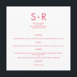 Modern Minimalist Wedding Menu Card<br><div class="desc">This Modern Minimalist collection is simple and stylish,  perfect for adding a contemporary touch to any event. Available in a variety of colours. Custom colours available upon request.</div>