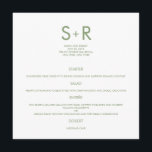 Modern Minimalist Wedding Menu Card<br><div class="desc">This Modern Minimalist collection is simple and stylish,  perfect for adding a contemporary touch to any event. Available in a variety of colours. Custom colours available upon request.</div>