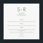 Modern Minimalist Wedding Menu Card<br><div class="desc">This Modern Minimalist collection is simple and stylish,  perfect for adding a contemporary touch to any event. Available in a variety of colours. Custom colours available upon request.</div>
