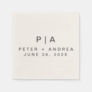 Modern Minimalist Wedding Napkin