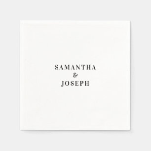 Modern Minimalist Wedding Napkin