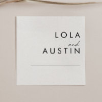 Modern Minimalist Wedding Napkins