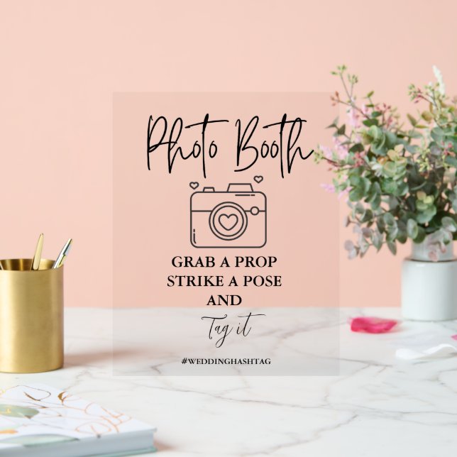 Modern Minimalist Wedding Photo booth sign (Wedding)