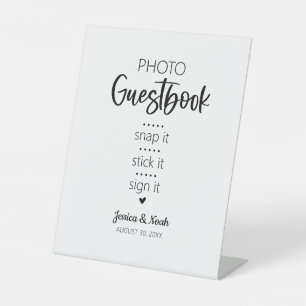 Modern Minimalist Wedding Photo Guestbook Sign