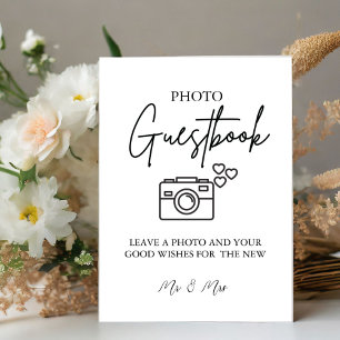 Modern Minimalist Wedding Photo Guestbook Sign