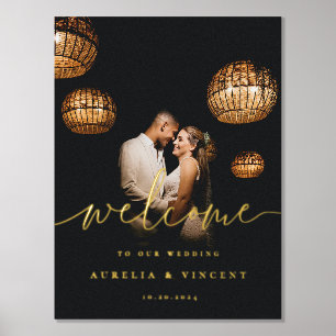 Modern Minimalist Wedding Photo Welcome Foil Prints