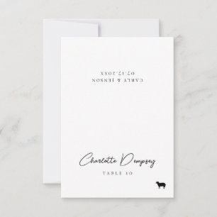Modern Minimalist Wedding Place Card