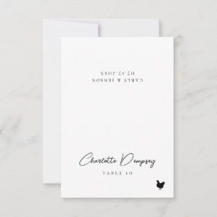 Modern Minimalist Wedding Place Card