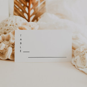 Modern Minimalist Wedding Place Card