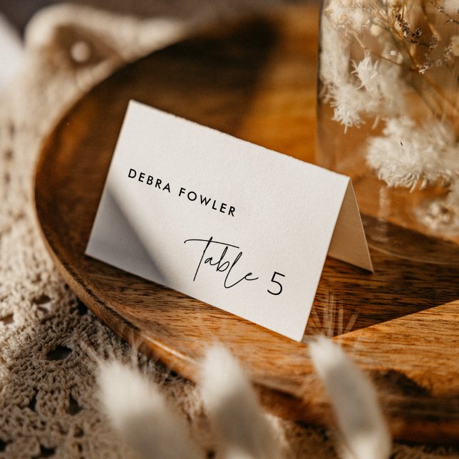 Modern Minimalist wedding place card (Creator Uploaded)
