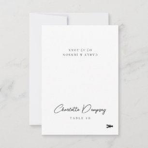 Modern Minimalist Wedding Place Card