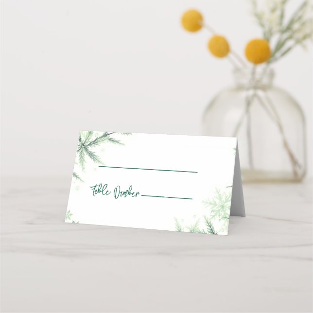 Modern Minimalist Wedding Place Cards (Front)