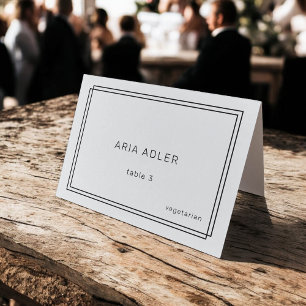 Modern Minimalist Wedding Place Cards / AVERY